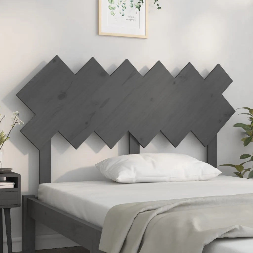 Testiera | Testata per Letto Bianca 132x3x81 cm Legno Massello di Pino
