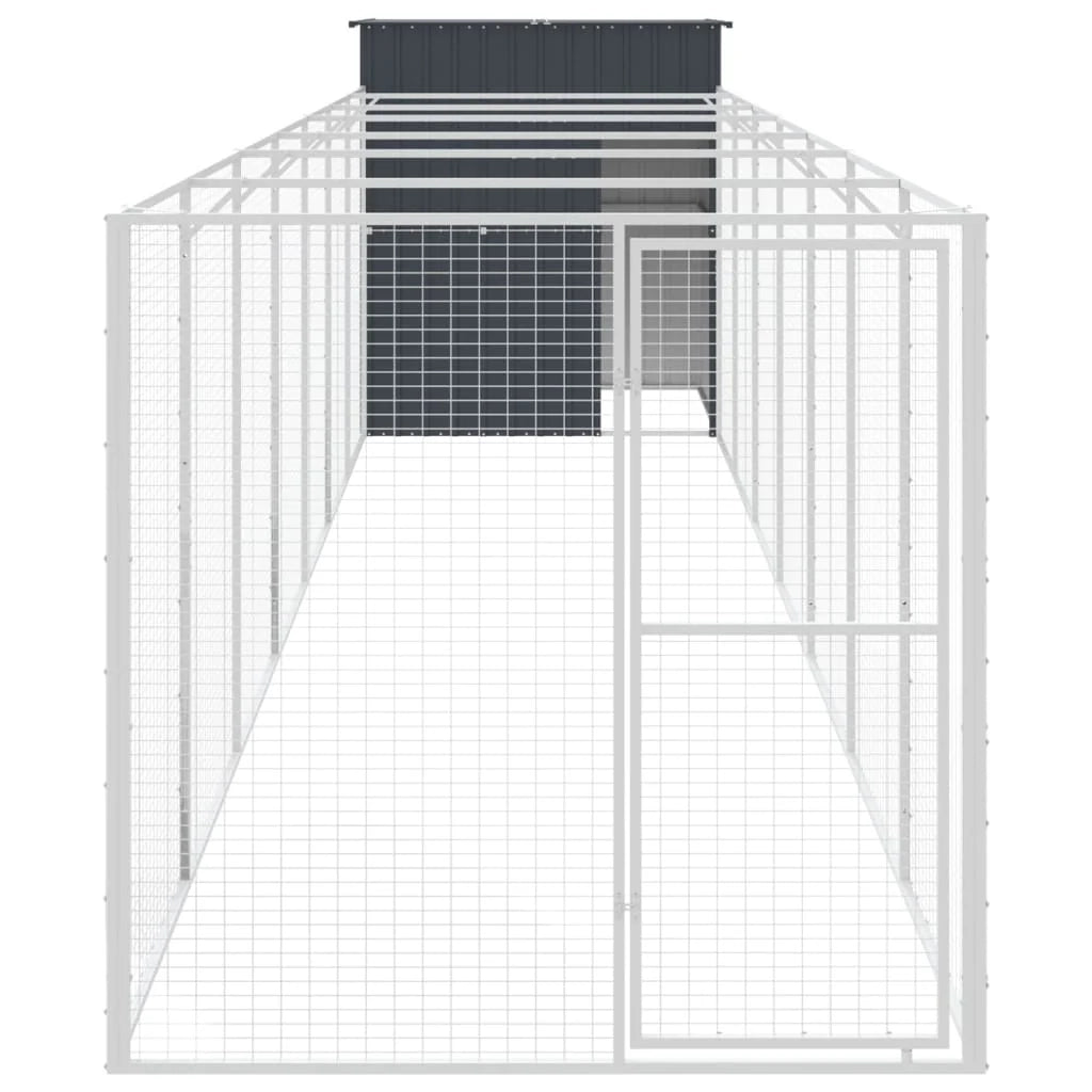 Cuccia per cani con recinto 165 x 863 x 181 cm antracite 02_0043475