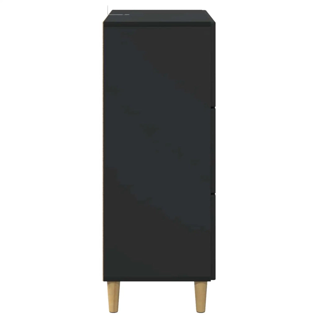 Mobile con Cassetti Nero 66 x 34,5 x 90 cm Legno ingegnerizzato 894606