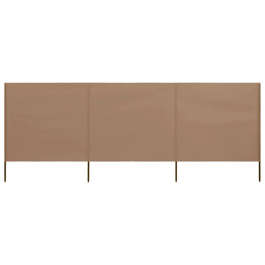 Schermo divisorio in tessuto a 3 pannelli 400 x 120 cm tortora 02_0008804