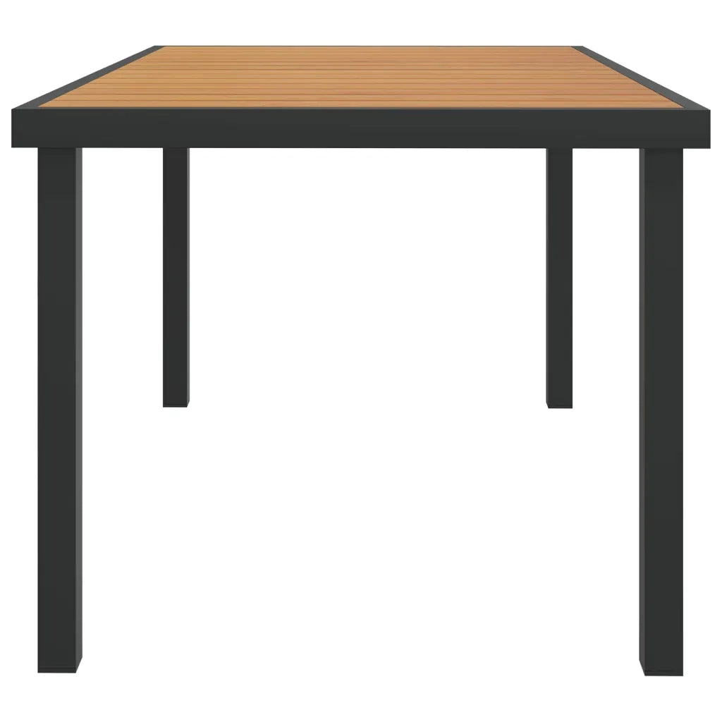Tavolo da Giardino Marrone 140x90x74 cm in Alluminio e WPC 312210