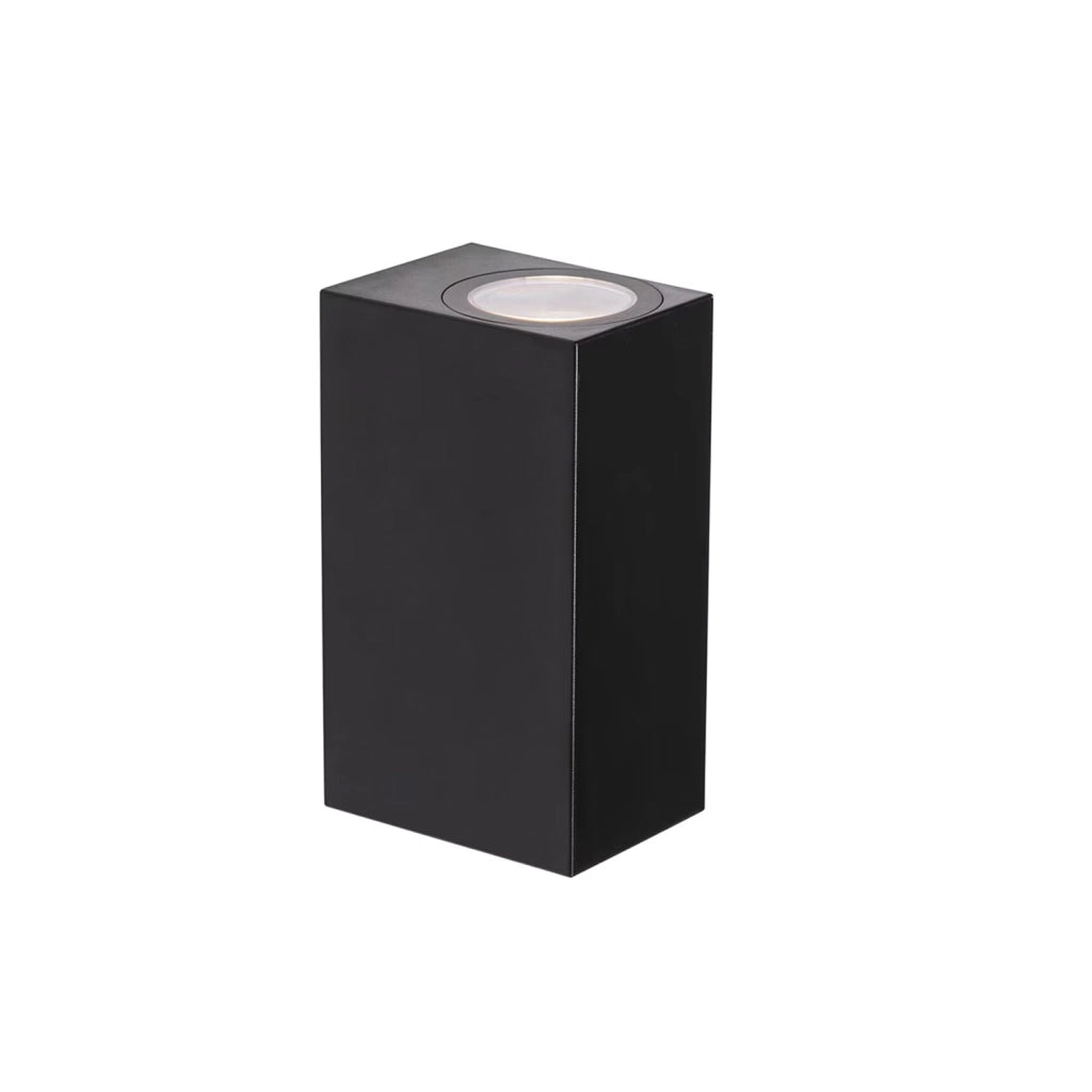 Applique Esterno Moderna Isla Alluminio Nero 2 Luci Gu10 Ip54