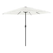 Ombrellone da giardino quadrato con protezione UV 248 x 248 x 248 cm poliestere bianco 02_0056388