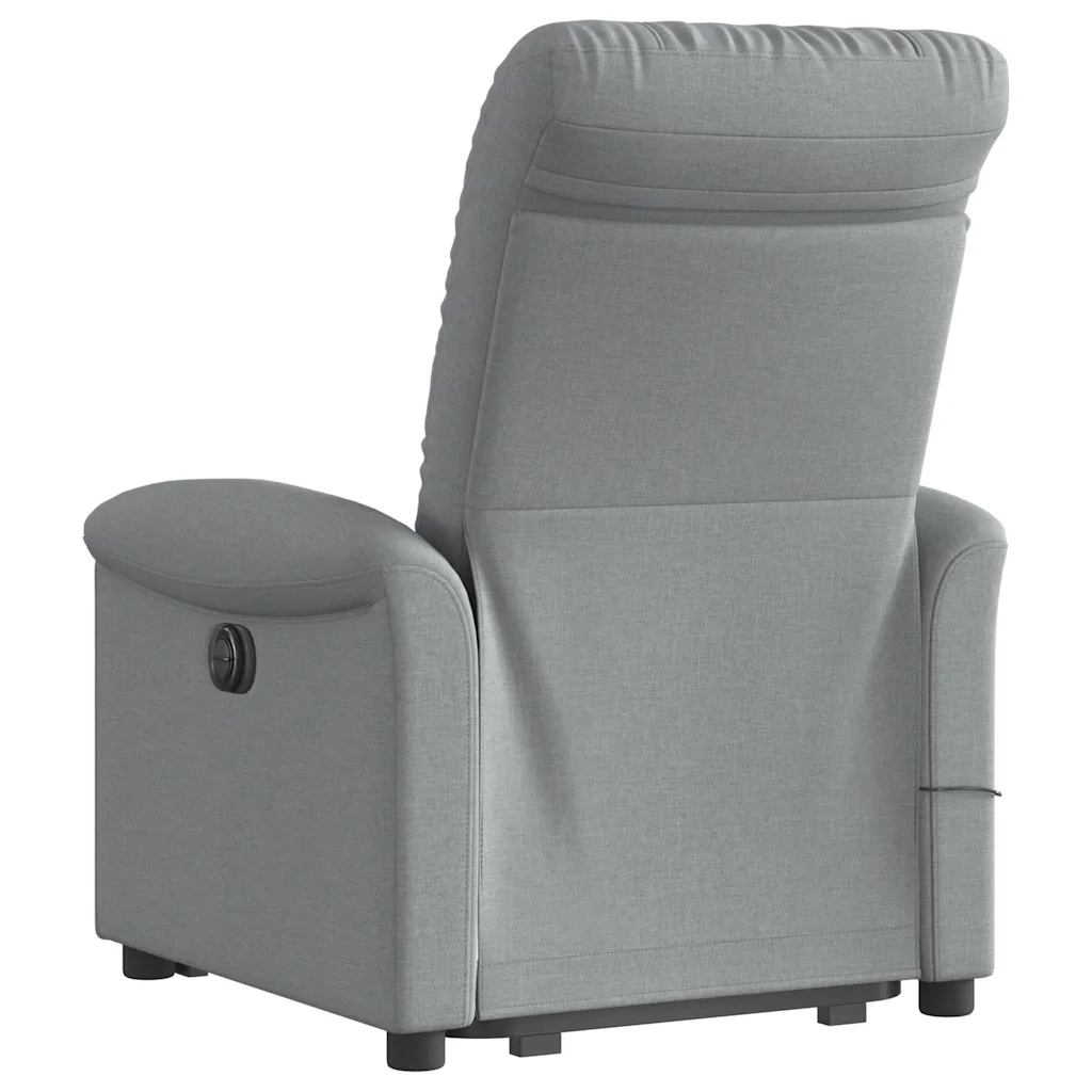 Poltrona Alzapersona Massaggi Elettrica Grigio Chiaro Tessuto 3303284