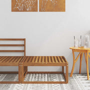 Sedia da giardino-Poggiapiedi da Esterno Naturale 79 x 79 x 37 cm 151277