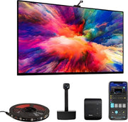 Luce per TV con camera - Backlight LED WiFi con Camera, Striscia LED RGBIC, per TV da 55 a 65 pollici e PC, Controllo tramite App, Compatibile con Alexa e Google Assistant, per TV e PC [Classe di Efficienza Energetica A]