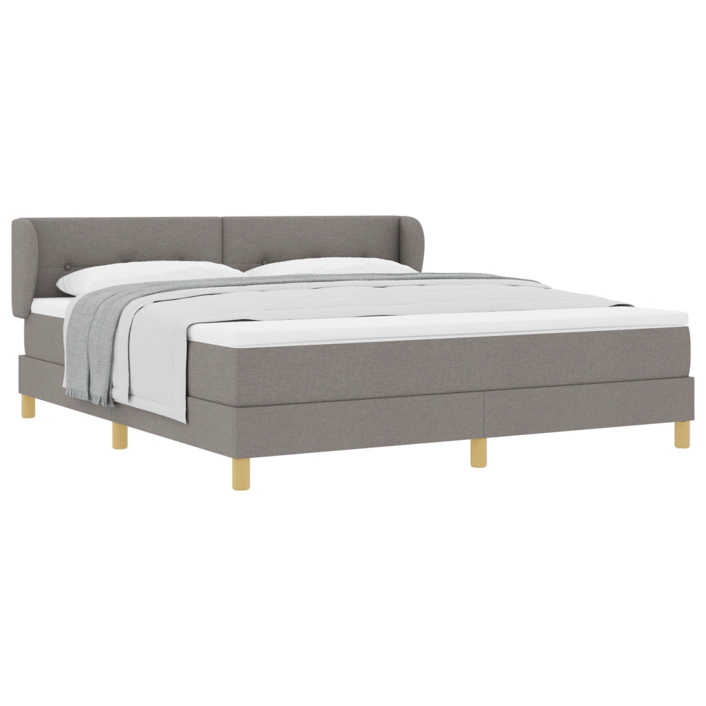 Letto con Materasso - Tortora 180x200 cm Tessuto