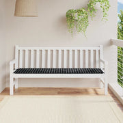 vidaXL Cuscino per Panchina da Giardino Plaid Nero 180 x 50 x 4 cm