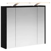 Mobiletto per specchio da Bagno | Armadio da bagno Rovere Nero 73,5 x 16 x 62,5 cm