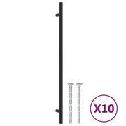 Maniglie per Mobili 10 pz Nere 320 mm in Acciaio Inox CFW6327046