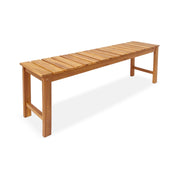 Panca in acacia e legno chiaro, 140cm, marrone naturale