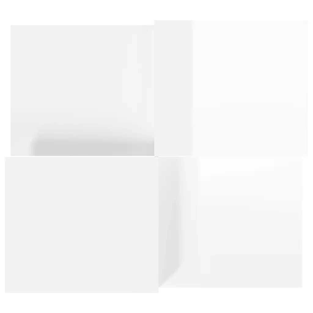 Tavolini da Salotto 2 pz Bianco Lucido in Legno Multistrato 3216155