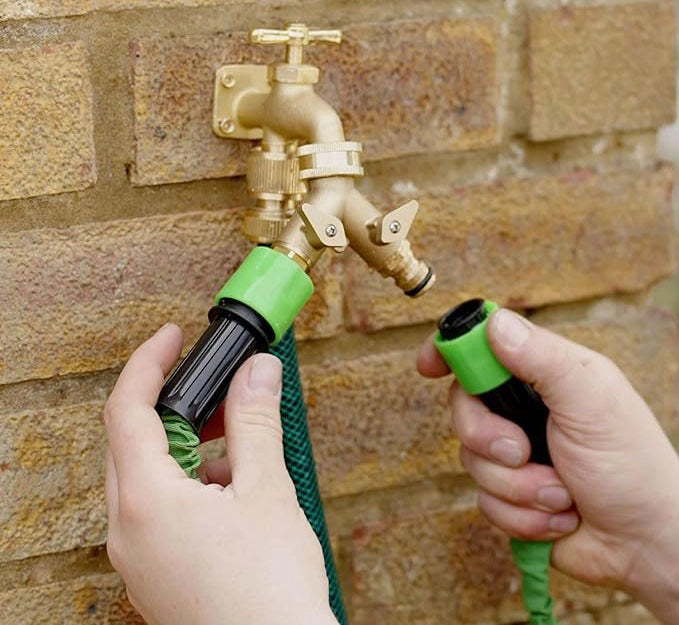 PRESA RUBINETTO DOPPIA USCITA IN OTTONE CON INNESTI RAPIDI IDEAL STAR - IDEAL STAR