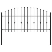 Recinzione da Giardino | Recinzione a punte Asten Nero 200 x 130 cm