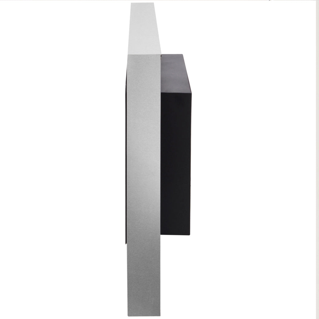 Caminetto bioetanolo murale incassabile 0.9L ¨C zephmum ¨C acciaio inox 80x14x54 cm