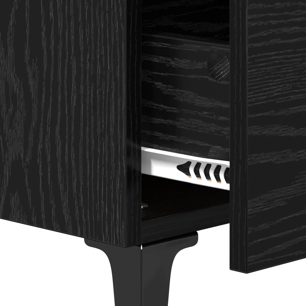 Armadio da Notte Rovere Nero 40 x 40.5 x 66 cm 880624
