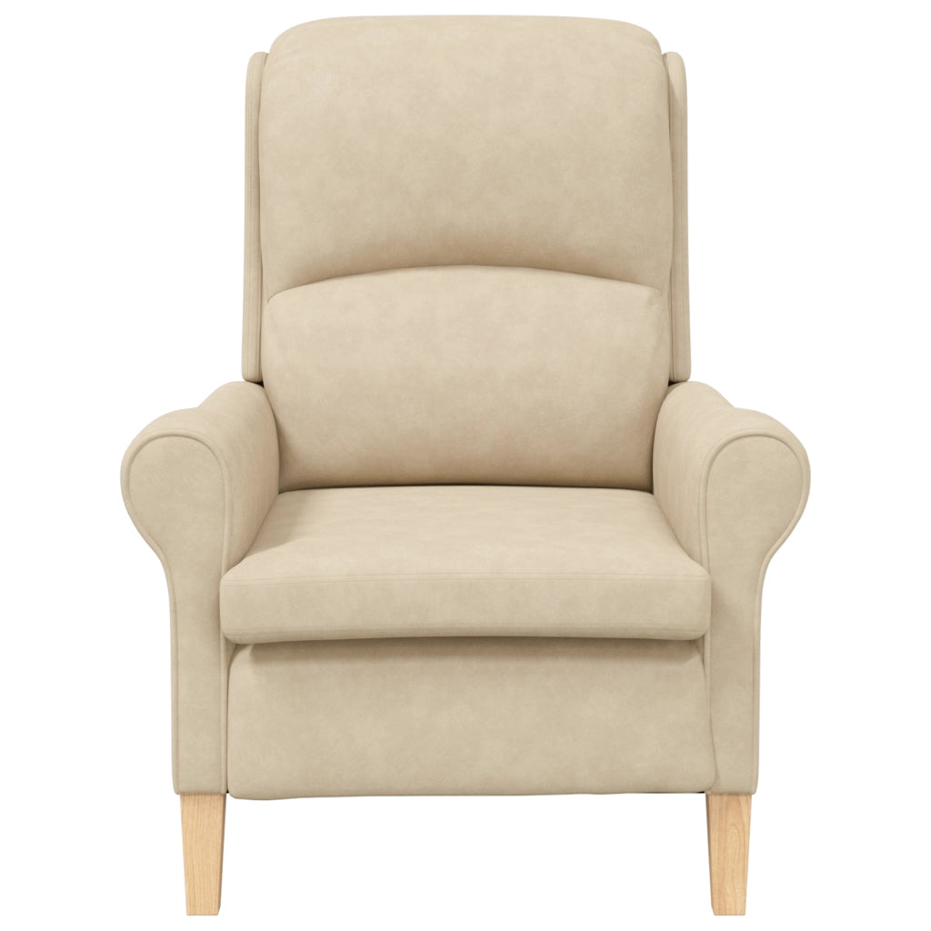 Poltrona Panna Panna Tessuto e Legno Standard Ergonomica