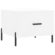 Tavolino da salotto | Tavolino da caff¨¨ | Tavolino da Soggiorno Bianco 50x50x40 cm in Legno Multistrato