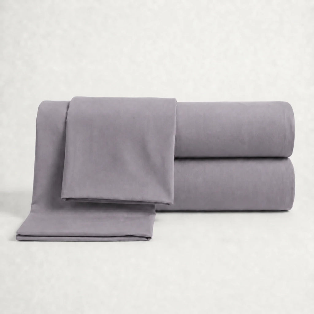Set Lenzuola Letto Una Piazza e Mezza in Cotone Percalle 200 TC Storm | Lenzuolo Piano 190x295 cm, lenzuolo con angoli 130x200 cm e Tasca da 28 cm, 1 Federa | Made in Italy