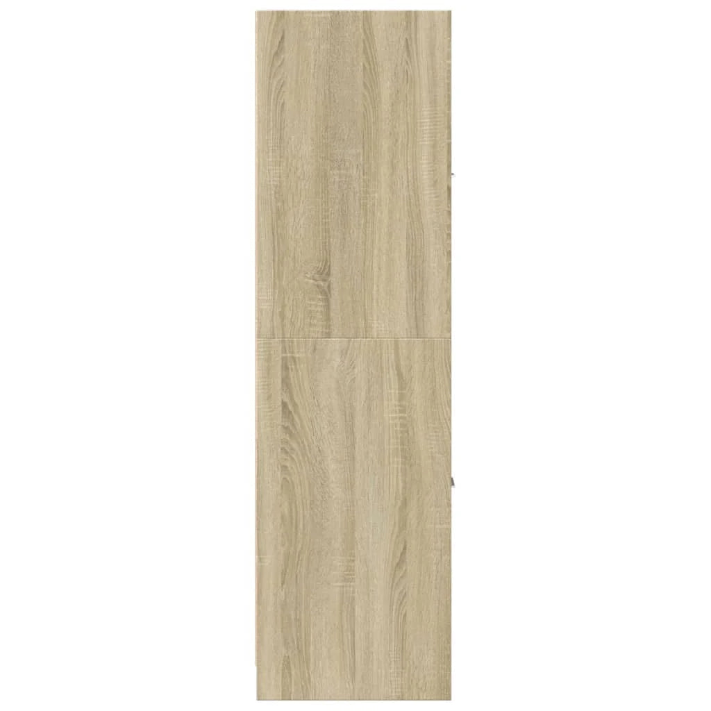 Mobiletto da farmacia in legno composito di rovere Sonoma 40 x 41 x 144,5 cm ampio spazio contenitivo stile classico legno di rovere Sonoma 02_0055660