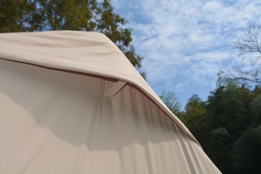 Gazebo da giardino gonfiabile con telaio a trave, finestre a zanzariera, per campeggio familiare, in poliestere beige