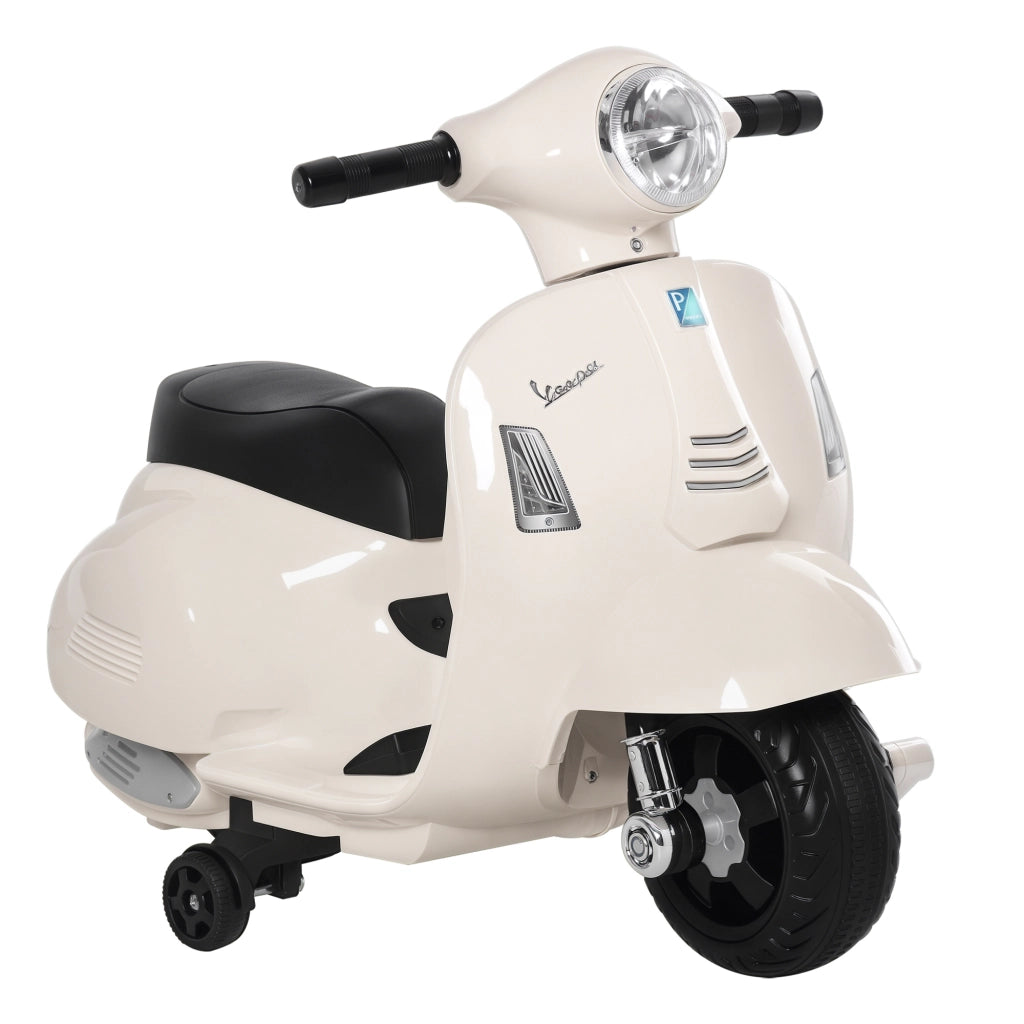 Moto Elettrica per Bambini con Faro e Bocina ¨C Minimal ¨C 66.5x38x52 cm Bianco