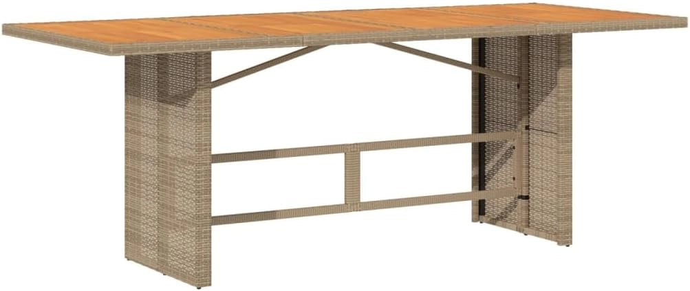 Set da Pranzo da Giardino 7 pz con Cuscini Beige in Polyrattan,Set da Pranzo Esterni,Set Pranzo da Giardino,Set da Pranzo su Patio-3212713