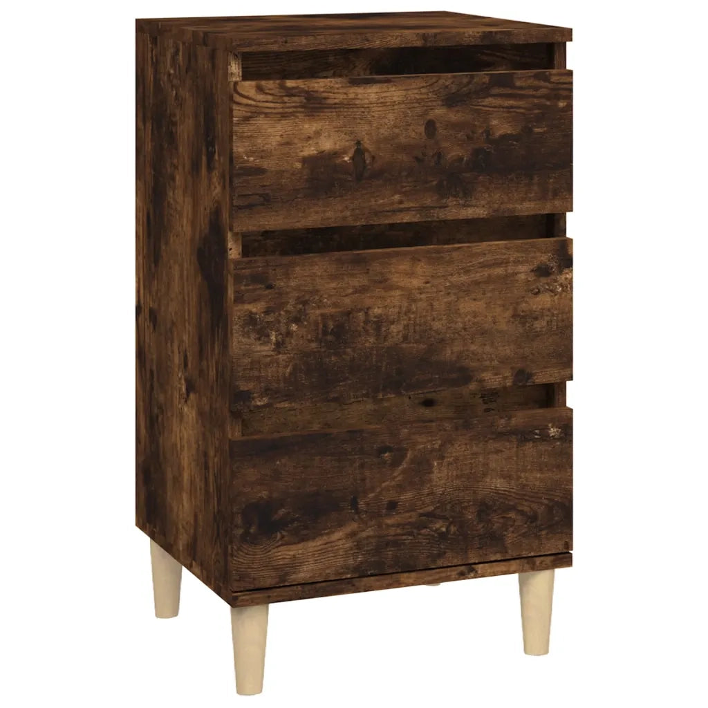 Comodino Rovere Fumo 40x35x70 cm Legno Multistratocod mxl 102295