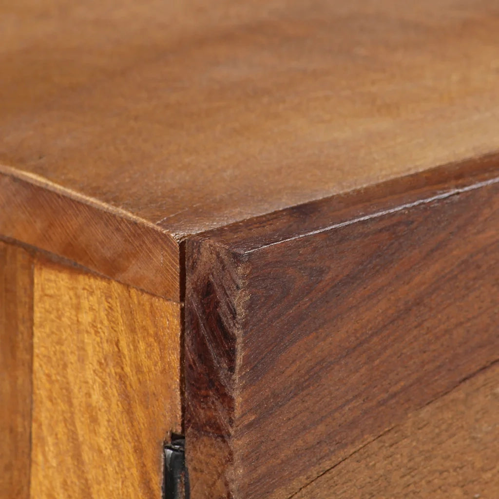 Credenza | Madia | Buffet da pranzo | Armadio da pranzo in Legno Massello di Recupero 110x30x75 cm Marrone