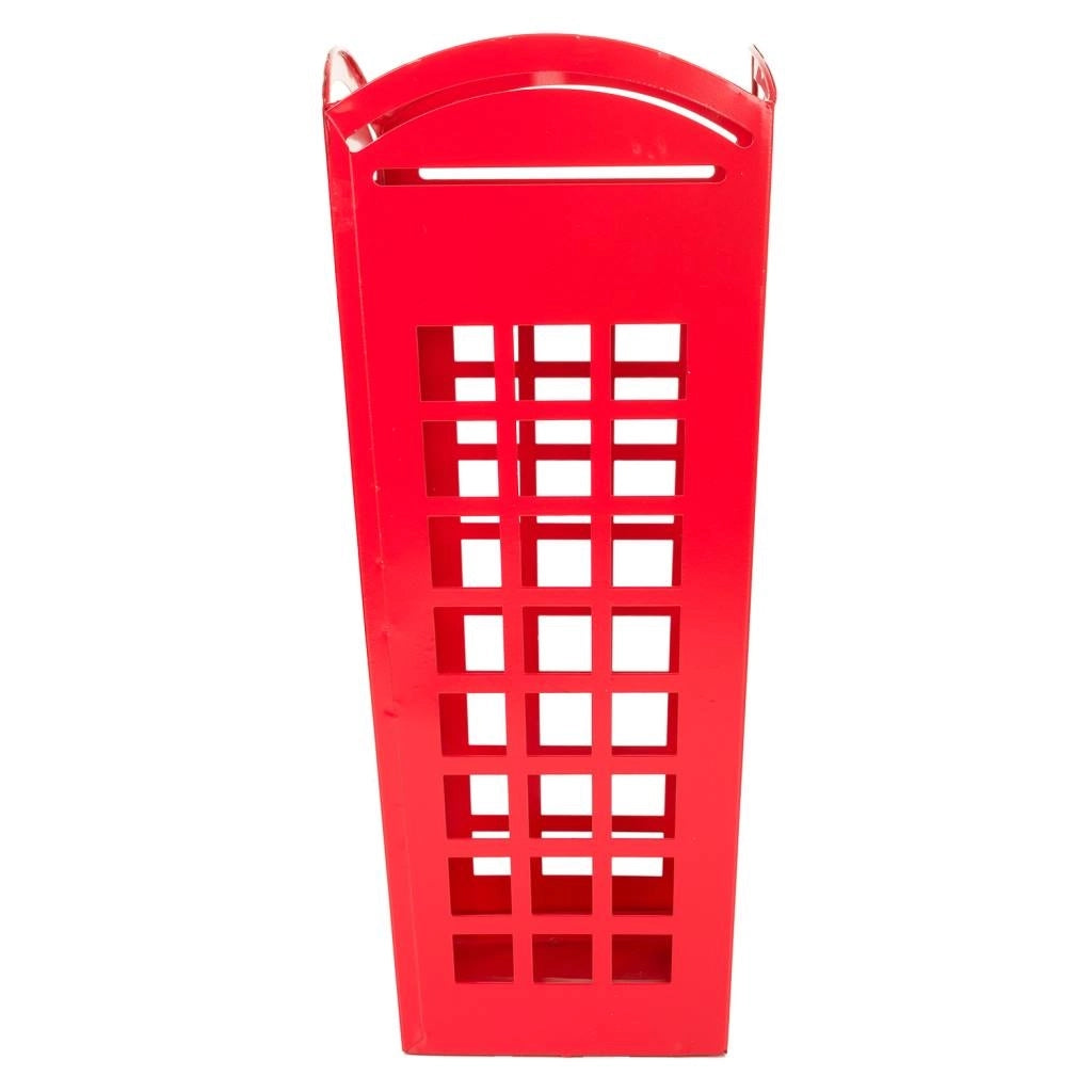 Portaombrelli in metallo rosso 22x22x49h cm