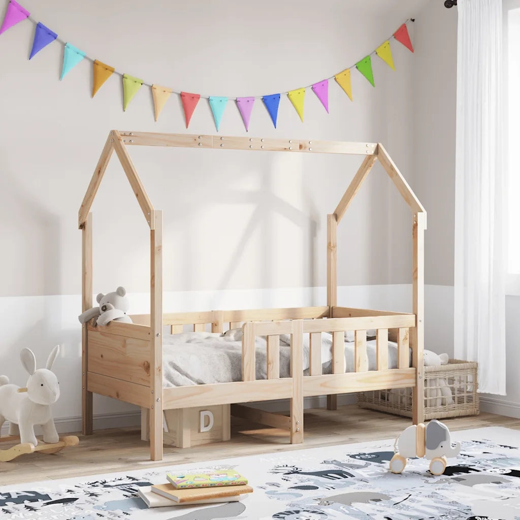 Giroletto Casetta per Bambini | Letto Infantile | Lettino 80x160 cm Legno Massello di Pino