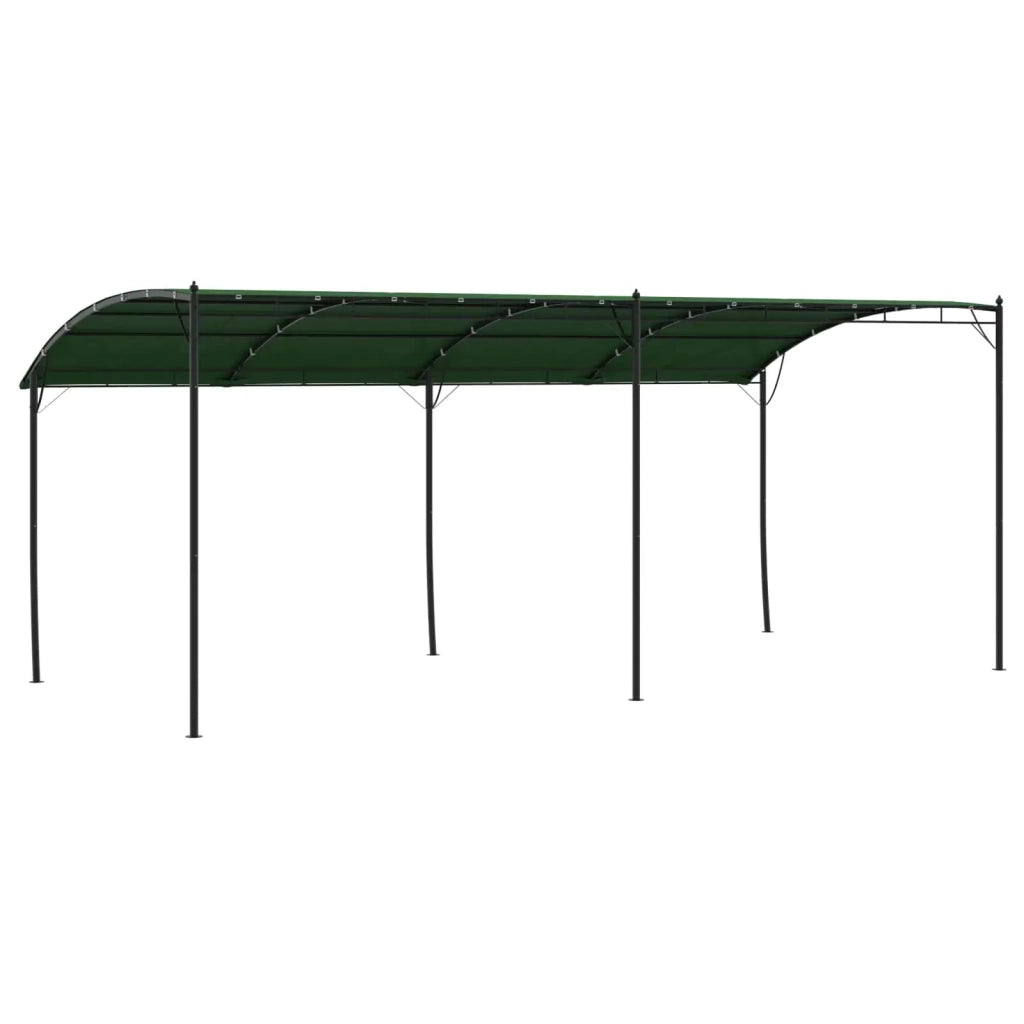 Gazebo 6 x 3 x 2,55 m Verde Tessuto e Alluminio 180 gsm