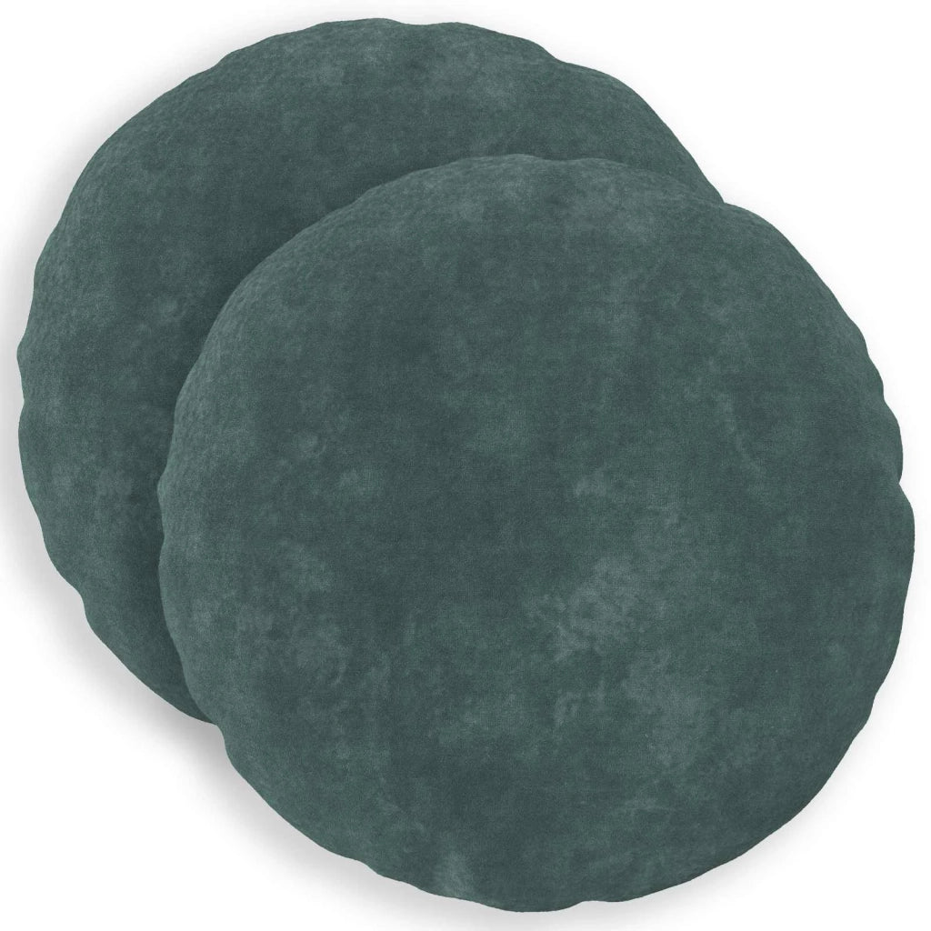 Cuscino con cuscino HEERLEN 2 pz Blu mare Fleece in microfibra 929137