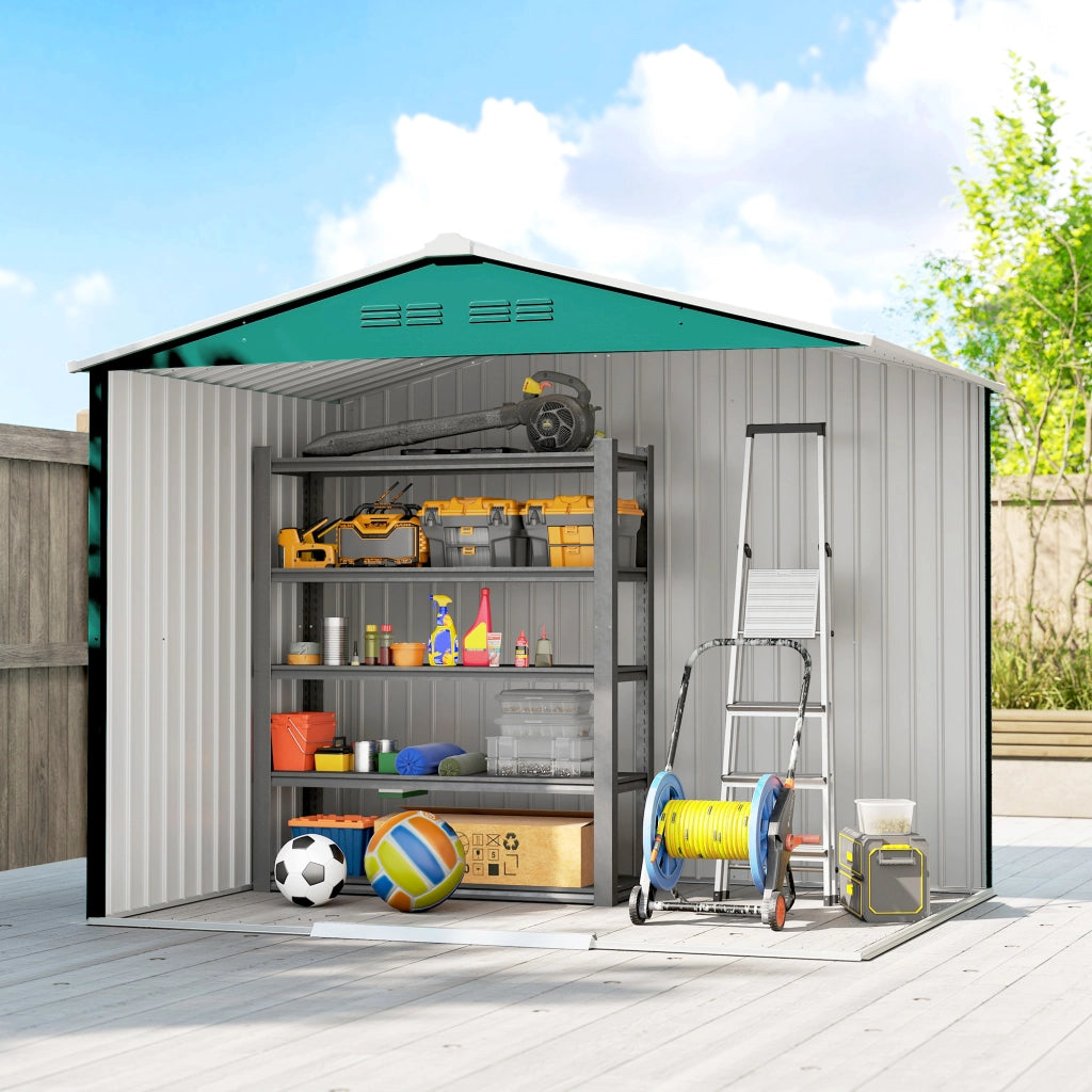 Casetta da Giardino 3.6 m2 ¨C Minimal ¨C 236x171x191 cm Verde con Porte Scorrevoli