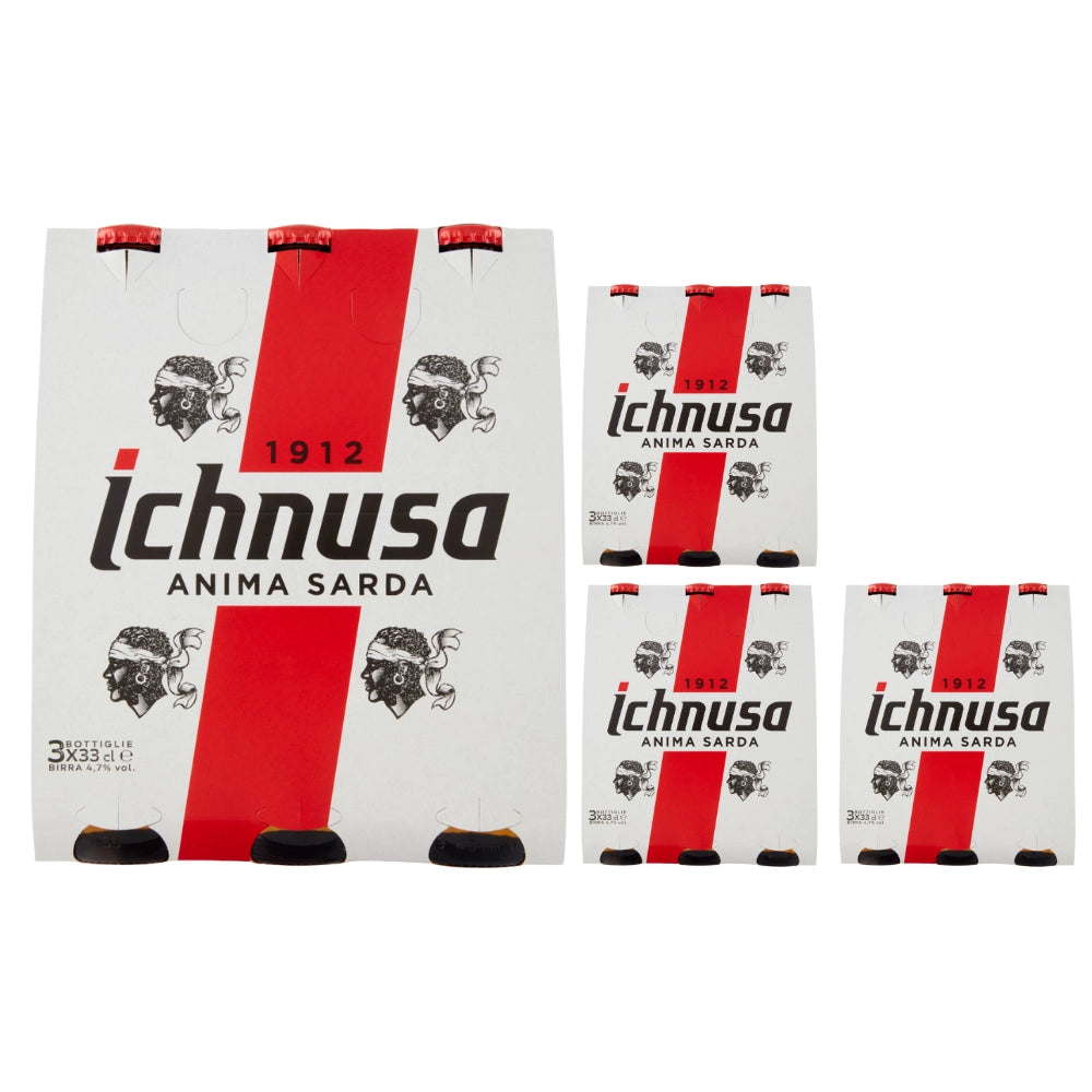 Ichnusa birra anima sarda confezione 12 bottiglie da 33 cl