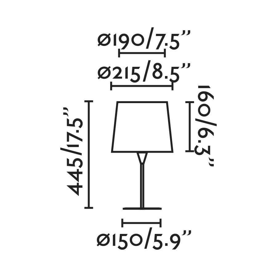 CONGA S lampada da tavolo nera/nera 215