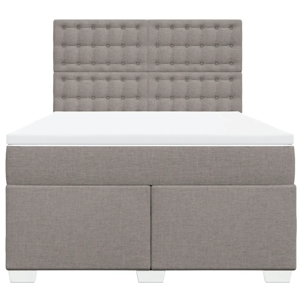 Giroletto a Molle con Materasso Tortora 140x200 cm in Tessuto 3292829