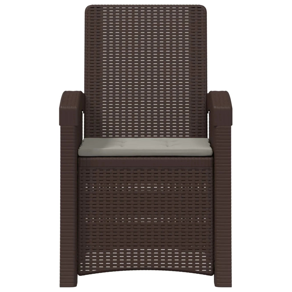 Sedia da giardino reclinabile effetto rattan 2 pz PP 8012023