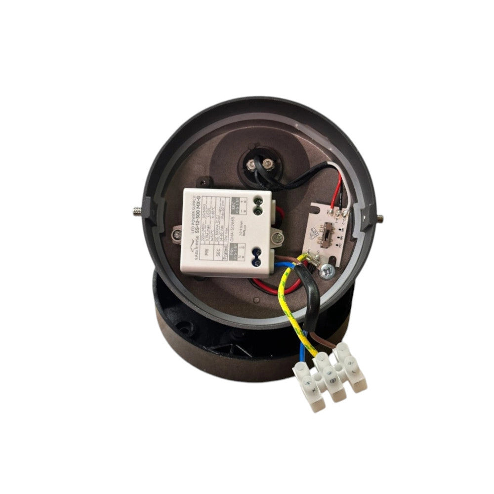Trade Shop - Applique A Led Da Esterno 12 Watt Ip54 Con Teconologia Cct 3 Tonalità Di Luce 570-3c - Grigio Scuro