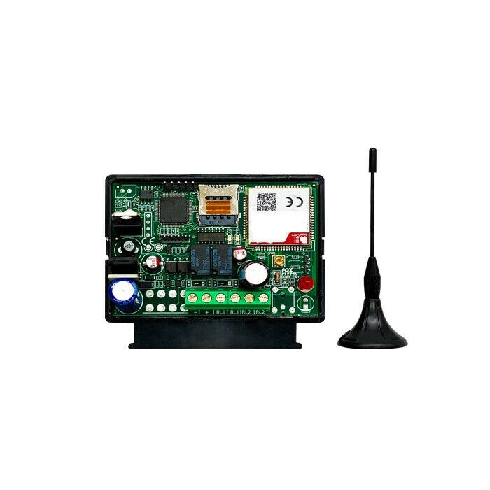 MODULO 2 CANALI TELECONTROLLO COMANDO TELEFONICO GSM SMS CALDAIA PELLET ATTIVA