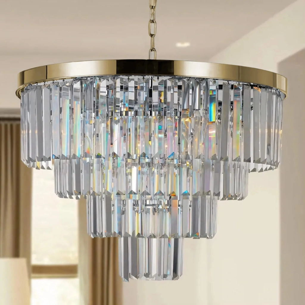 Lampadario A Sospensione In Cristallo Da Soffitto APP1533-6CP4 Oro