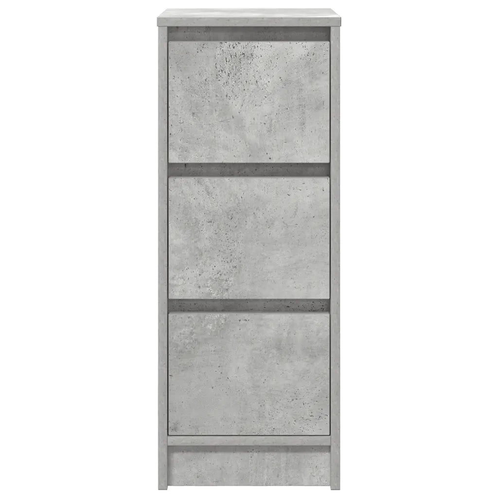 Credenza Grigio Cemento 29,5x34x76 cm in Legno Multistrato 861637