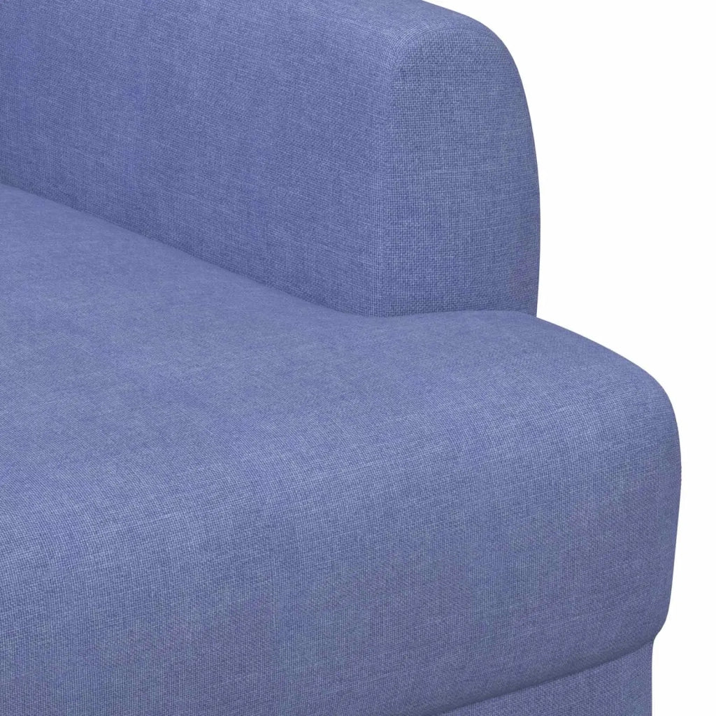 Loveseat con bottoni imbottiti Blu jeans 116 x 67 x 80 cm 42041787