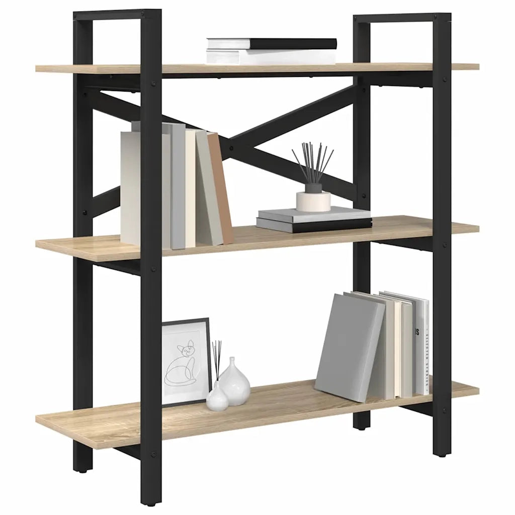 Libreria-Scaffale per Libri-Mobile di Stoccaggio Rovere Sonoma 100 x 33,5 x 102 cm Legno multistrato