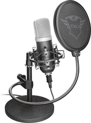 Stazione di supporto per laptop - Microfono studio USB con scatola di trasporto e schema di registrazione cardioidale standard - Nero