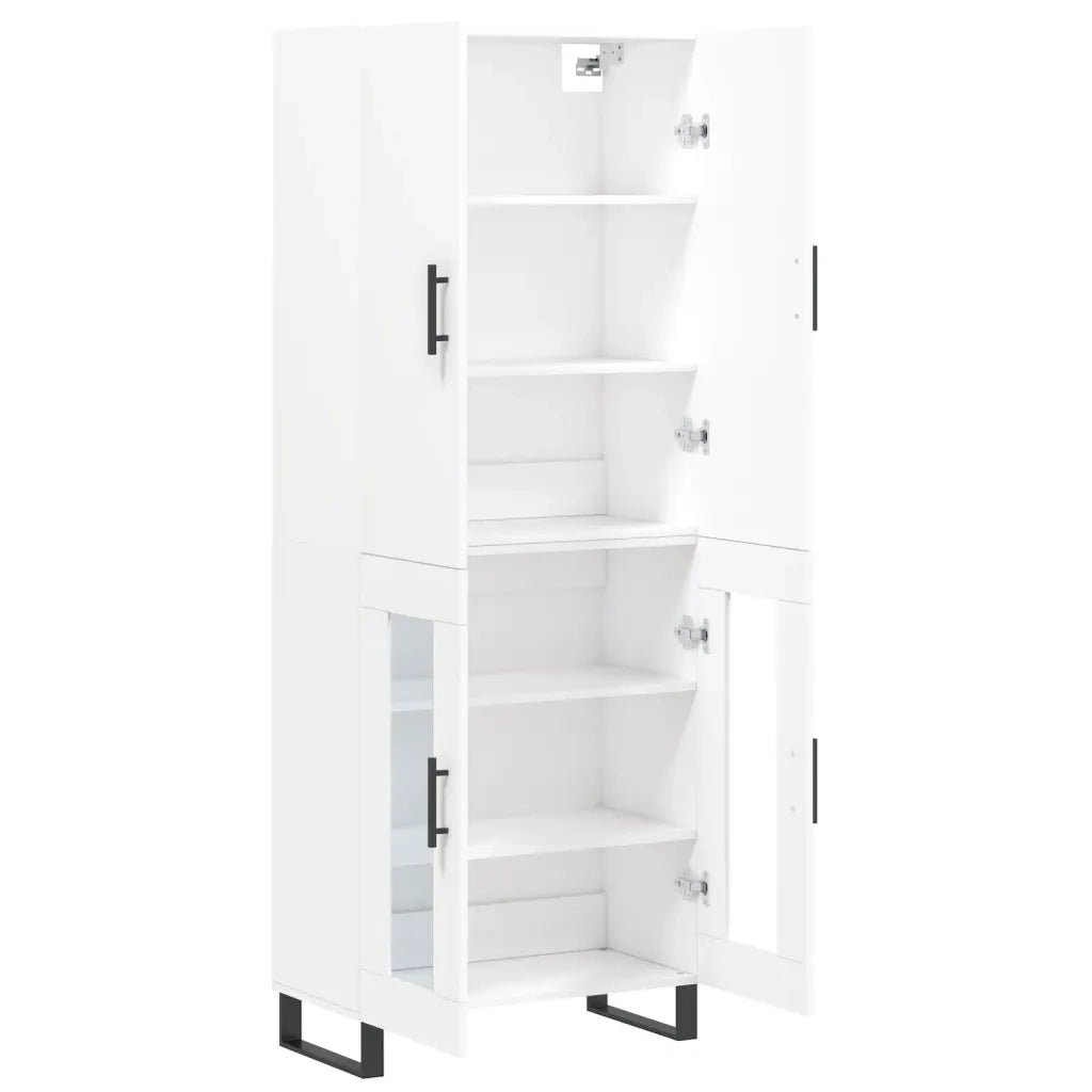 Credenza | Madia | Buffet da pranzo | Armadio da pranzo Bianca 69,5x34x180 cm in Legno Multistrato