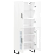 Credenza | Madia | Buffet da pranzo | Armadio da pranzo Bianca 69,5x34x180 cm in Legno Multistrato
