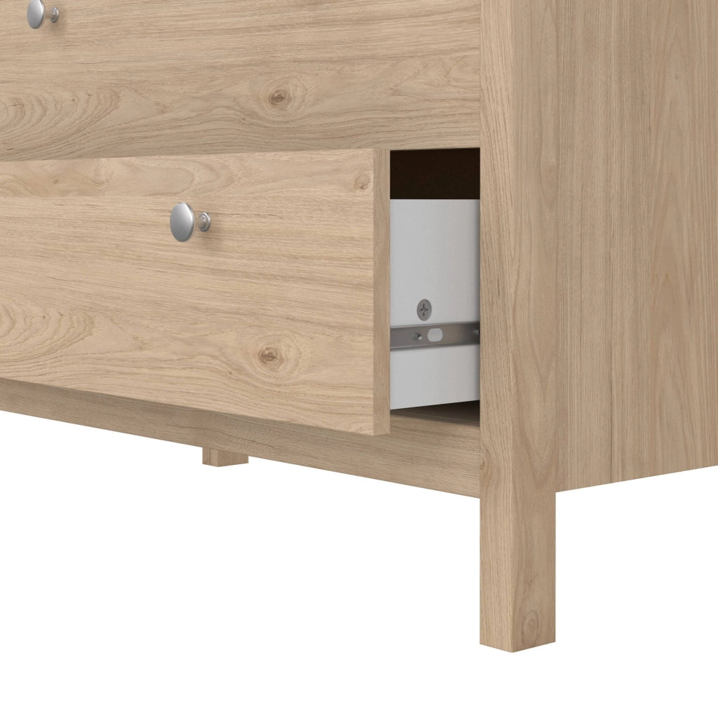 Cassettiera Sagar, Settimino multiuso, Comò camera da letto, Mobile con cassetti, 82x38 h80 cm, Rovere