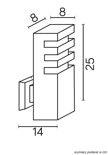Applique esterna alluminio E27 grigio scuro IP54 SU-MA RADO