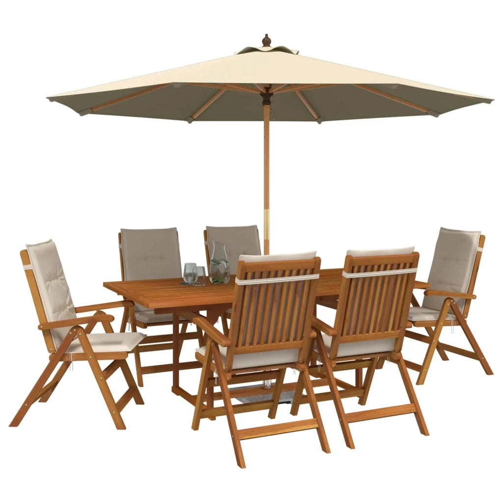 Set da pranzo da giardino 7 pezzi Naturale 3434500